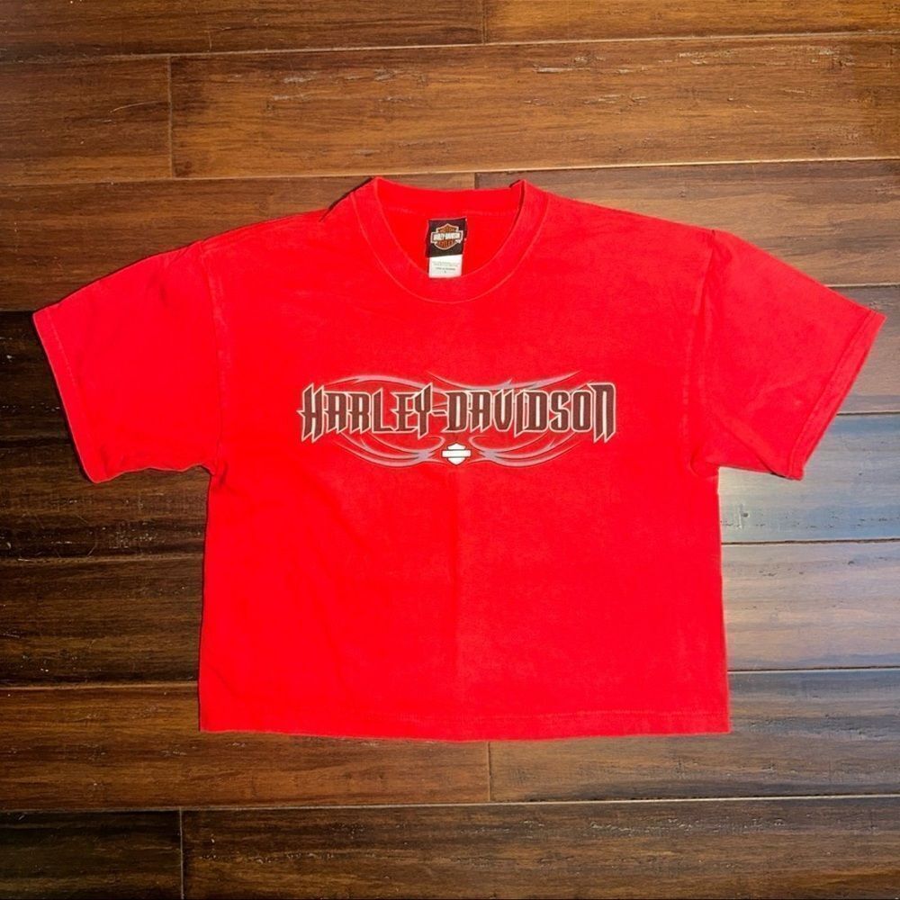 2003 Harley Davidson Blue Ridge Ladies Cropped T-Shirt